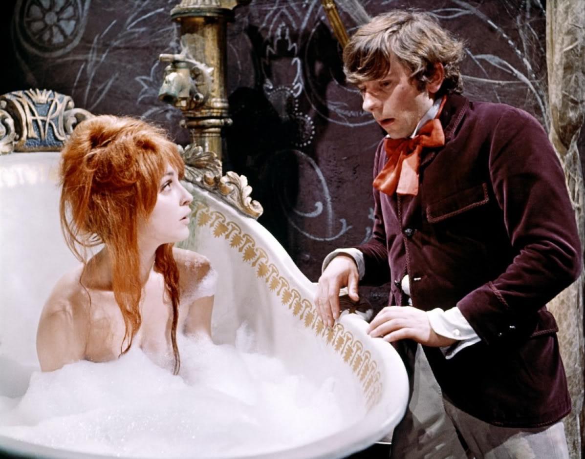 Alfred (Roman Polanski) meets Sarah (Sharon Tate - later to become Polanski's wife) in The Fearless Vampire Killers (1967)