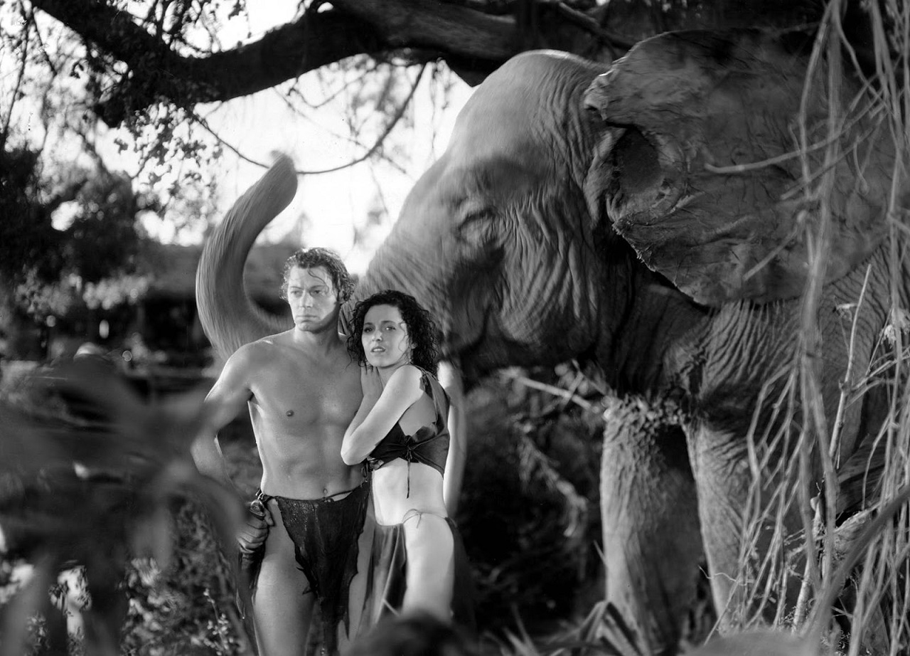 Tarzan (Johnny Weissmuller) and Jane (Maureen O'Sullivan) in Tarzan and His Mate (1934)