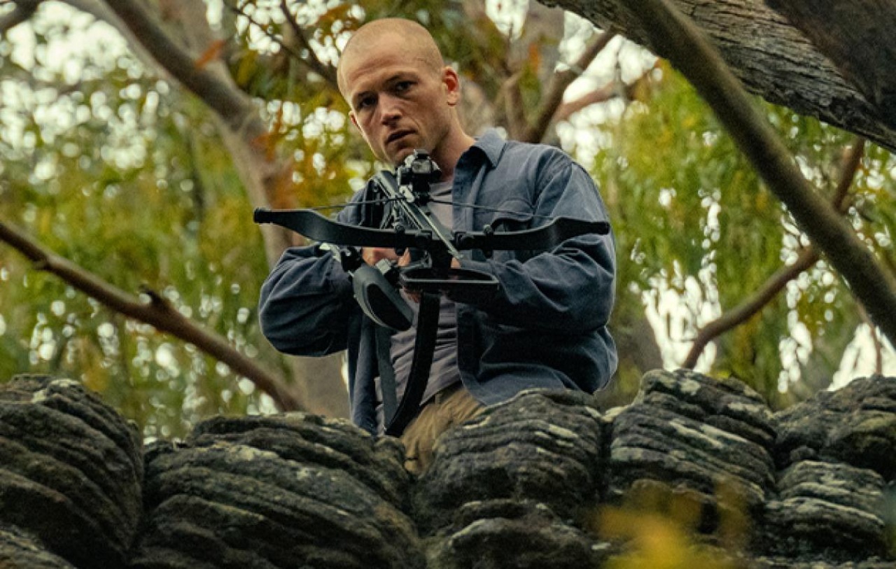 Taron Egerton goes hunting in Apex (2026)