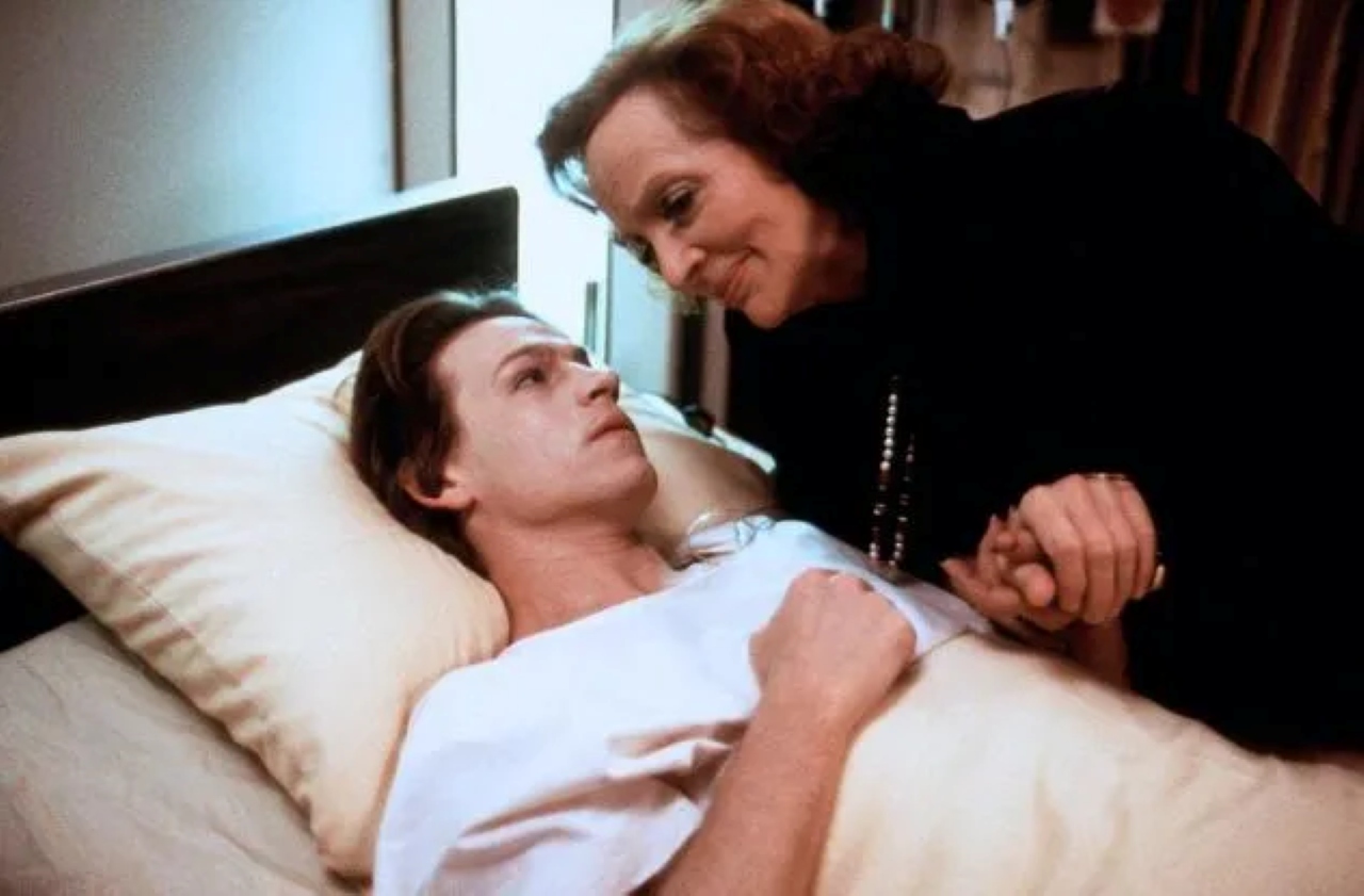 Michael Beck and Beatrice Straight in Chiller (1985)