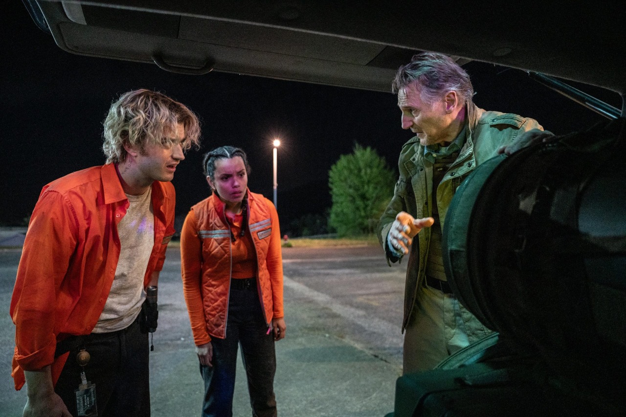 Joe Keery, Georgina Campbell and Liam Neeson in Cold Storage (2026)