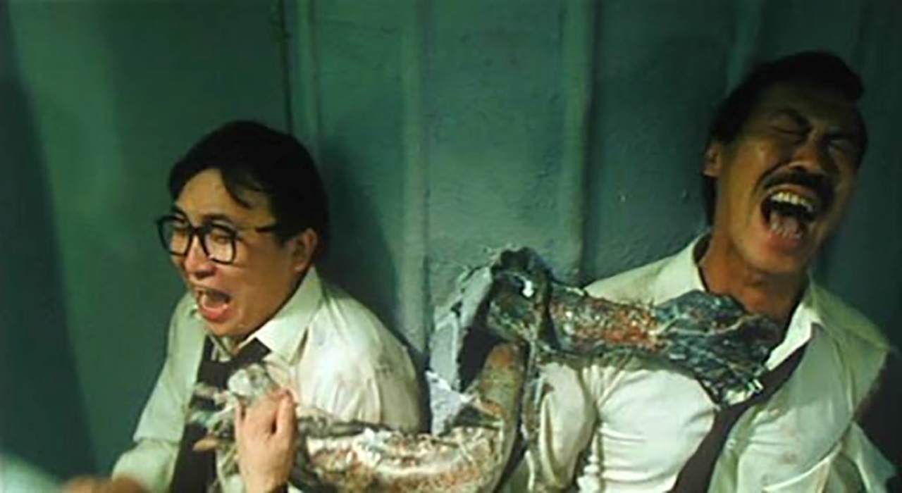 Jing Wong and Shui-Fan Fung in The Ghost Snatchers (1986)