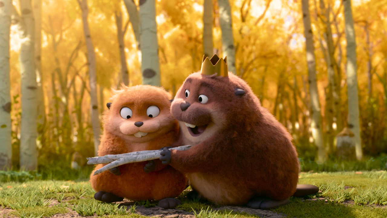 Mabel and King George in Hoppers (2026)