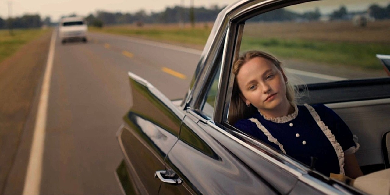 Madison Wolfe and white van in The Man in the White Van (2023)