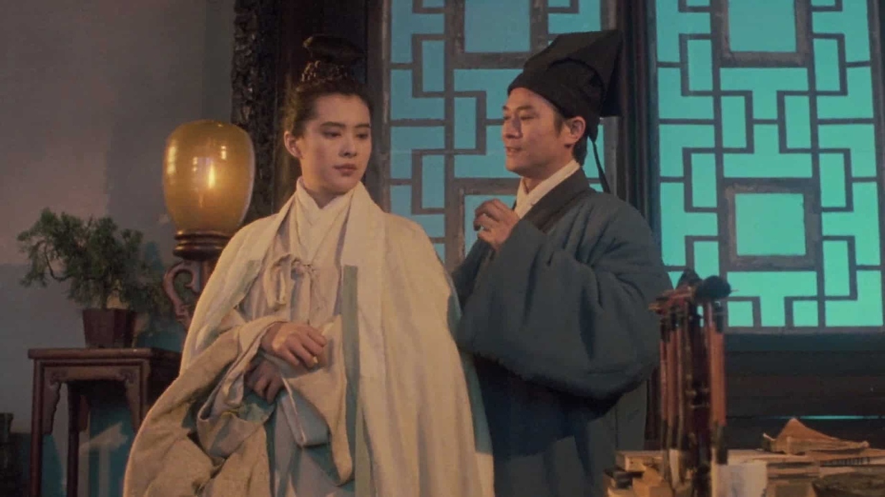 Adam Cheng and Joey Wong in Painted Skin (1992)